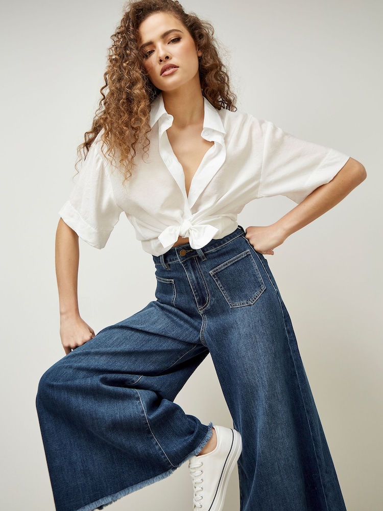 Apricot Blue Gianna Wide-Leg Jeans - Image 6 of 6
