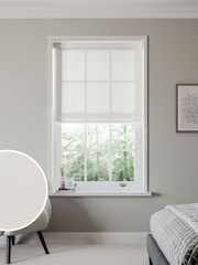 Chalk Cream Augustus Made to Measure Roller Blind - Image 1 of 6