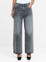 French Connection Dallas Denim Relaxed Ankle Straight Leg Jeans - Imaginea 2 din 5