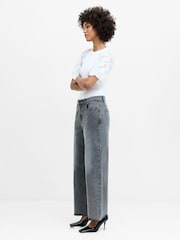 French Connection Dallas Denim Relaxed Ankle Straight Leg Jeans - Imaginea 4 din 5