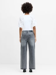 French Connection Dallas Denim Relaxed Ankle Straight Leg Jeans - Imaginea 5 din 5