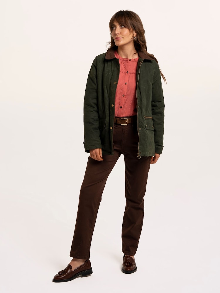 Brakeburn Green Pear Cord Collar Barn Jacket - Image 1 of 6 Brakeburn Green Pear Cord Collar Barn Jacket - Image 1 of 6