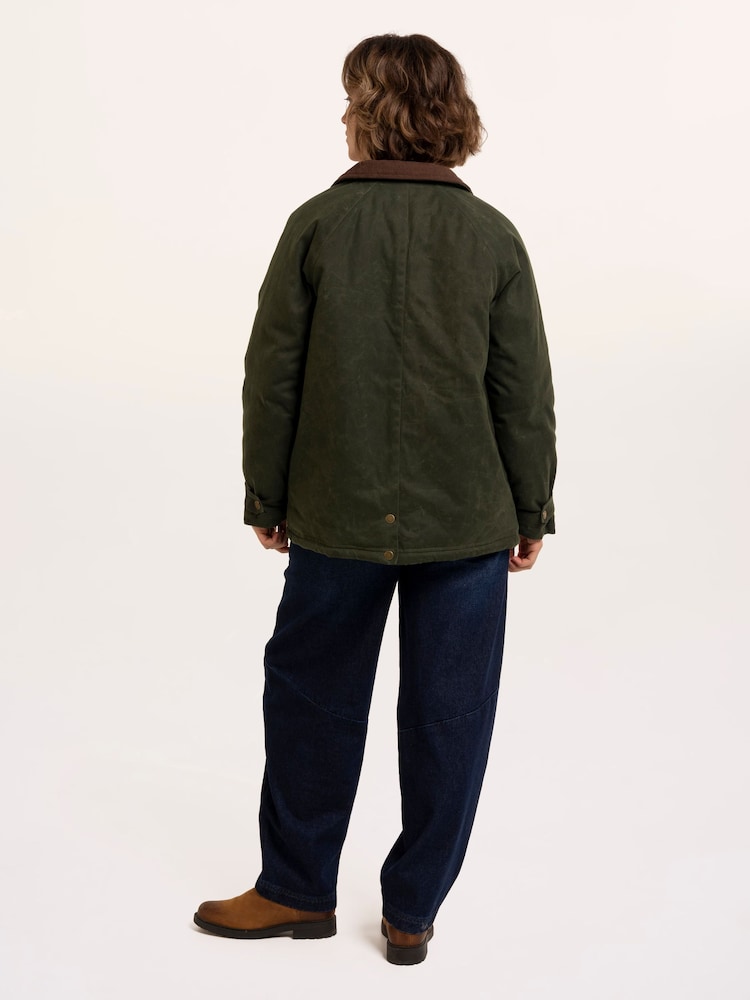 Brakeburn Green Pear Cord Collar Barn Jacket - Image 2 of 6 Brakeburn Green Pear Cord Collar Barn Jacket - Image 2 of 6