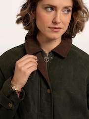 Brakeburn Green Pear Cord Collar Barn Jacket - Image 4 of 6
