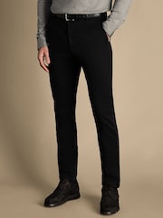 Charles Tyrwhitt Black Slim Fit Ultimate Non-Iron Chinos - Image 2 of 5