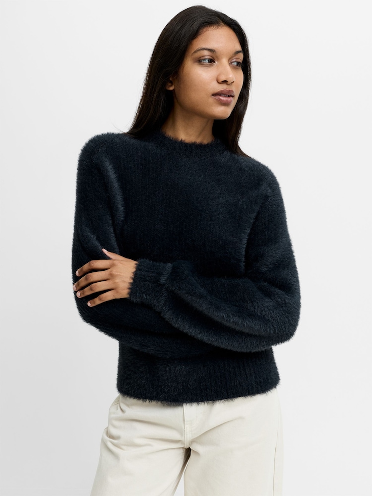 French Connection Dark Navy Blue Lucille Texture Jumper - Image 1 of 6 French Connection Dark Navy Blue Lucille Texture Jumper - Image 1 of 6
