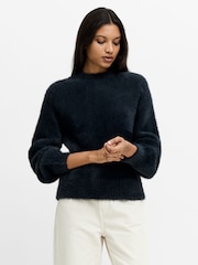 French Connection Dark Navy Blue Lucille Texture Jumper - Image 3 of 6