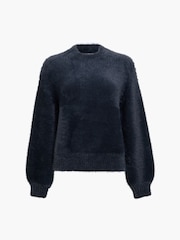 French Connection Dark Navy Blue Lucille Texture Jumper - Image 6 of 6