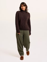 Brakeburn Brown Agnes Texture Stitch Knitted Roll Neck Jumper - Image 1 of 6