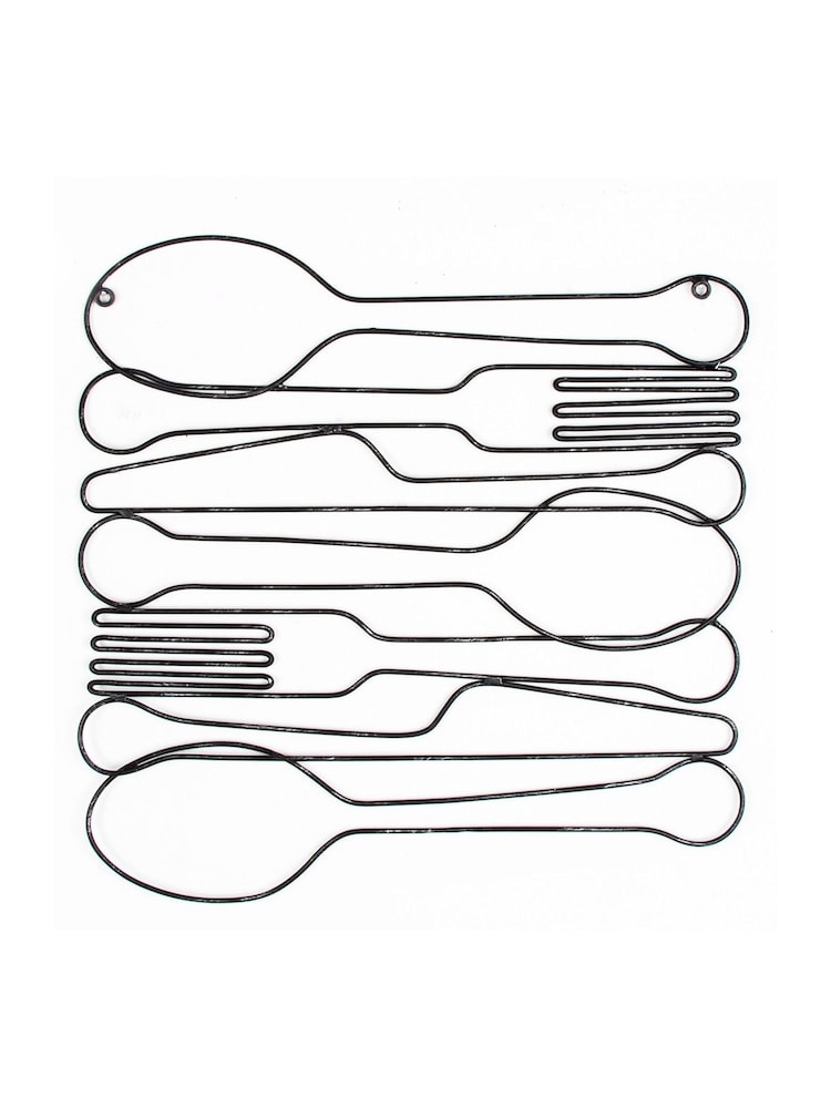 Art For The Home Black Dinner Time Wire Frame - Image 2 of 2