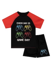 Harry Bear Black Gaming Short Pyjamas - Image 1 of 5