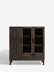 French Connection Slatted Mango Wood Sedona Display Cabinet - Image 5 of 9