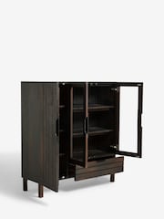 French Connection Slatted Mango Wood Sedona Display Cabinet - Image 7 of 9