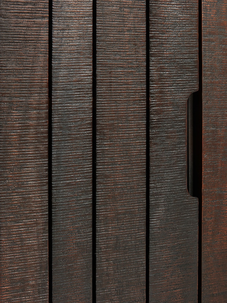 French Connection Slatted Mango Wood Sedona Display Cabinet - Image 9 of 9