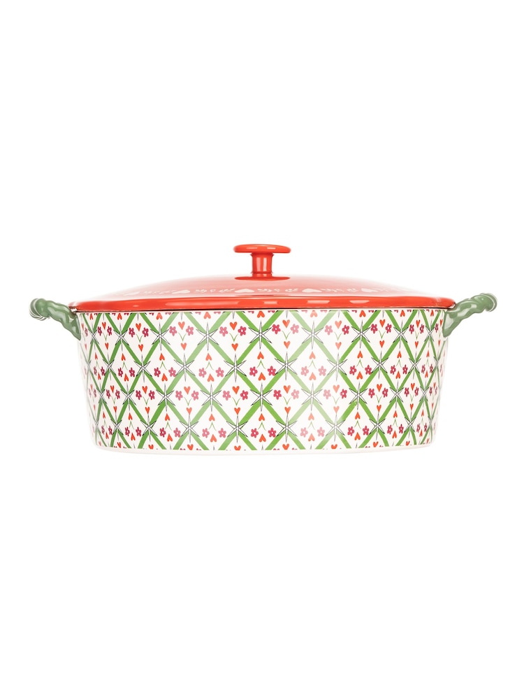 Cath Kidston Cream Christmas Casserole Dish - Image 2 of 4