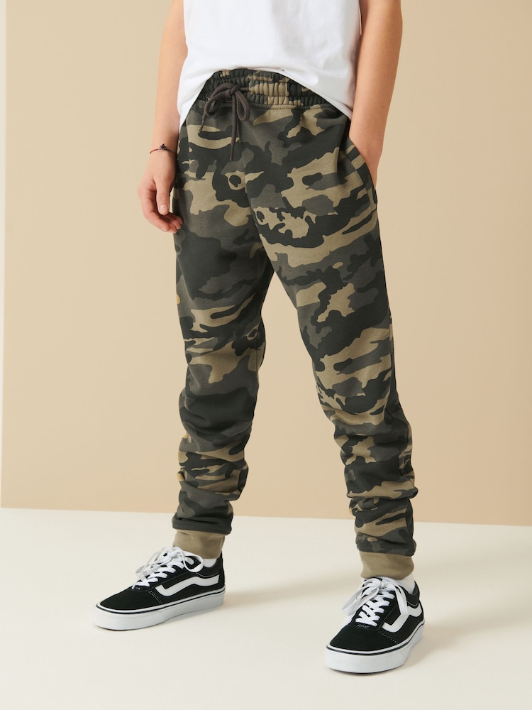 Green Camouflage Slim Fit Basic Joggers (3-16yrs) - Image 2 of 7