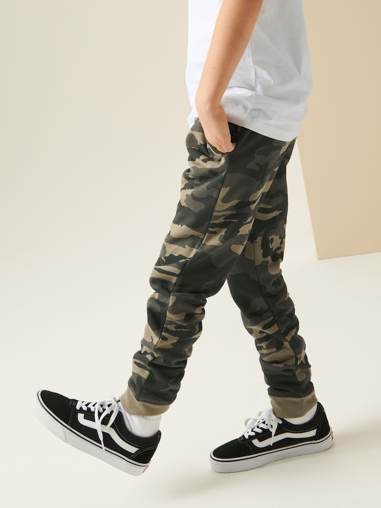 Green Camouflage Slim Fit Basic Joggers (3-16yrs) - Image 3 of 7