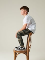 Green Camouflage Slim Fit Basic Joggers (3-16yrs) - Image 4 of 7