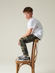 Green Camouflage Slim Fit Basic Joggers (3-16yrs) - Image 5 of 7