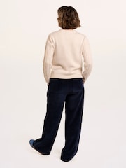 Brakeburn Cream Dahlia Cable Knitted Crew Neck Jumper - Image 2 of 6