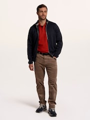 Brakeburn Blue Passford Full Zip Knitted Fleece - Image 3 of 5
