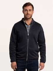 Brakeburn Blue Passford Full Zip Knitted Fleece - Image 4 of 5