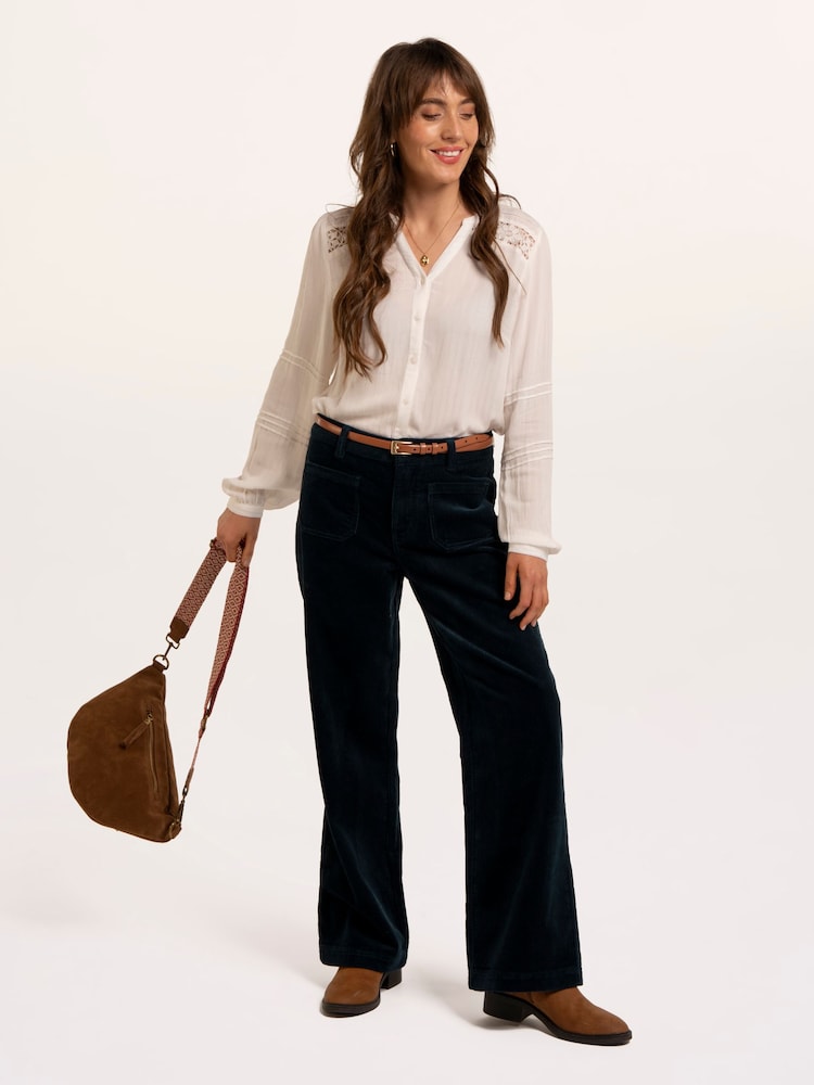 Brakeburn White Perla Blouse - Image 1 of 5 Brakeburn White Perla Blouse - Image 1 of 5