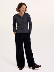 Brakeburn Blue Ida Rib Sparkle Stitch Cardigan - Image 1 of 6