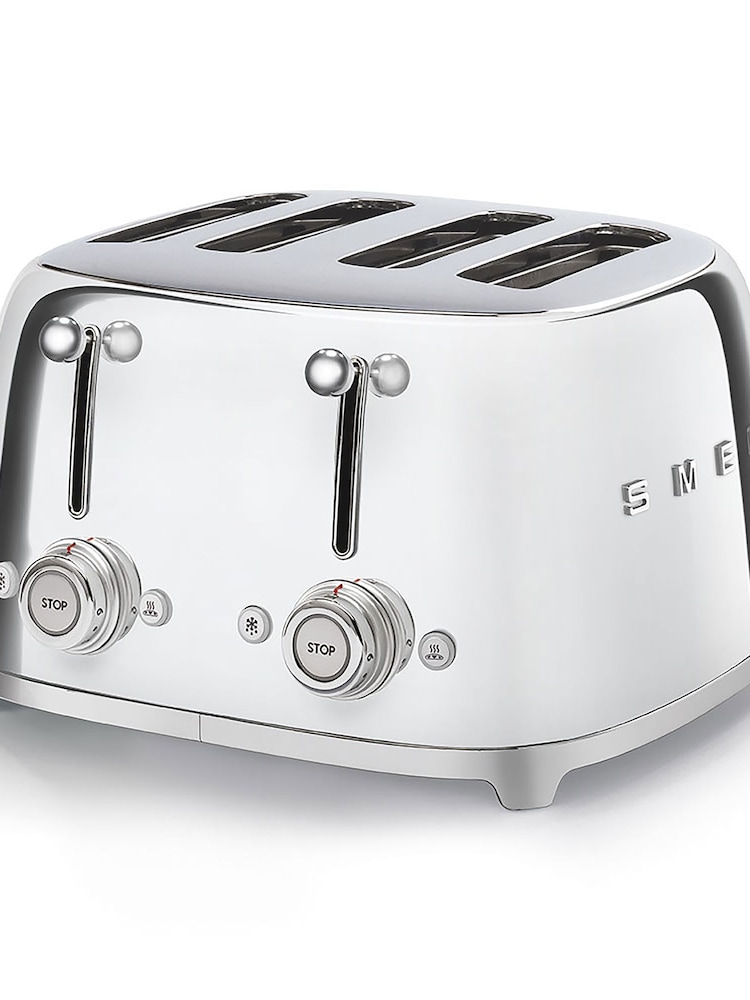 Smeg Silver 4 Slice Toaster - Image 1 of 5
