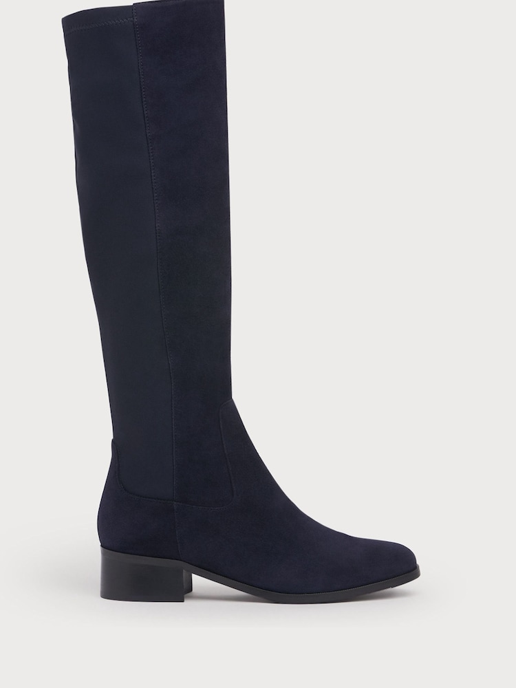 LK Bennett Blue Bella Stretch Knee Boots - Image 1 of 1