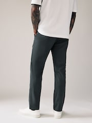 Grey Charcoal Straight Fit Stretch Chinos Trousers - Image 3 of 9