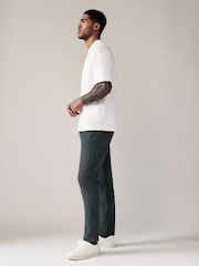 Grey Charcoal Straight Fit Stretch Chinos Trousers - Image 4 of 9