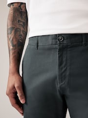 Grey Charcoal Straight Fit Stretch Chinos Trousers - Image 5 of 9
