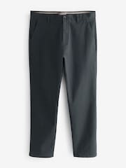 Grey Charcoal Straight Fit Stretch Chinos Trousers - Image 6 of 9