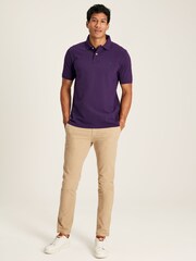 Joules Woody Purple Cotton Polo Shirt - Image 3 of 6