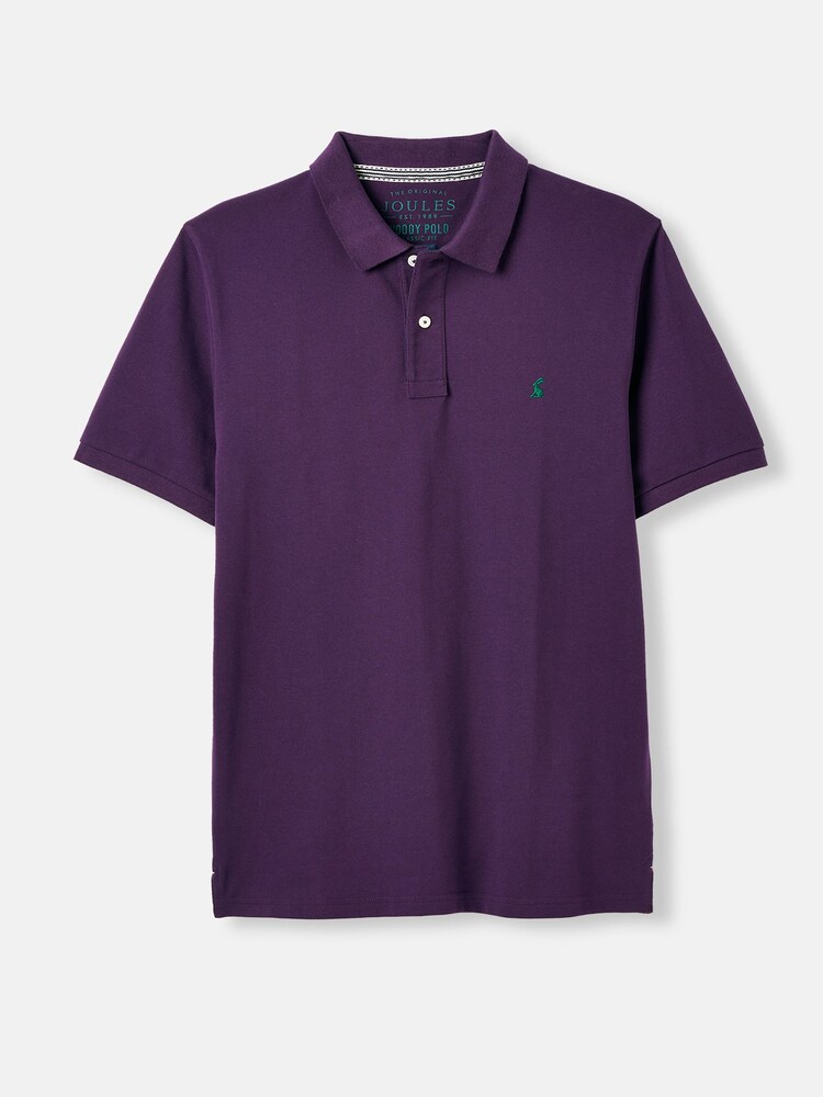 Joules Woody Purple Cotton Polo Shirt - Image 6 of 6