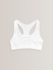 Weiß - Nahtloses Crop-Top mit Racerback im 2er-Pack (7 – 16 Jahre) - Bild 2 von 3