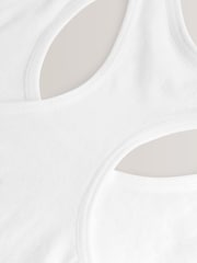 Weiß - Nahtloses Crop-Top mit Racerback im 2er-Pack (7 – 16 Jahre) - Bild 3 von 3