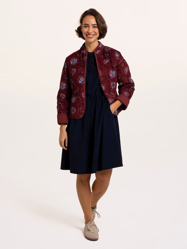 Brakeburn Brown Printed Quilted Zip Front Jacket - Image 1 of 6 Brakeburn Brown Printed Quilted Zip Front Jacket - Image 1 of 6