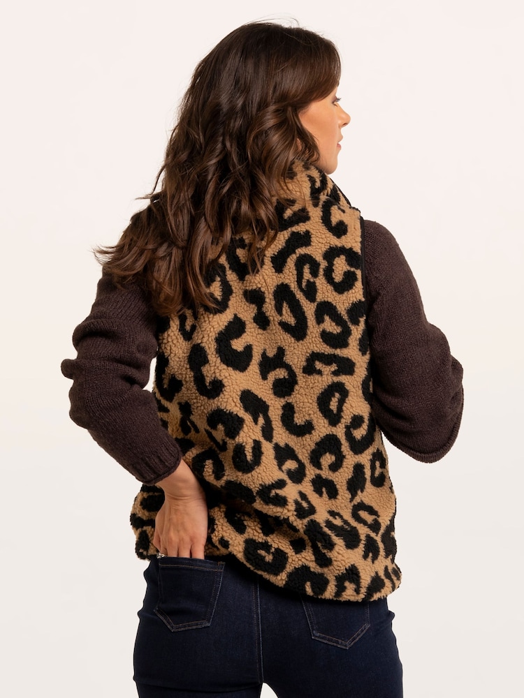 Brakeburn Brown Damson Fleece Zipthru Gilet - Image 2 of 6 Brakeburn Brown Damson Fleece Zipthru Gilet - Image 2 of 6