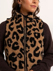 Brakeburn Brown Damson Fleece Zipthru Gilet - Image 5 of 6