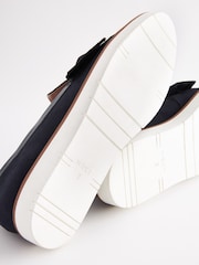 Navy Forever Comfort Bow Chunky Sole Loafers - Image 6 of 6