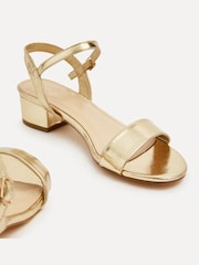 Linzi Gold Kezzi Barely There Low Block Heeled Sandals - Image 6 of 6