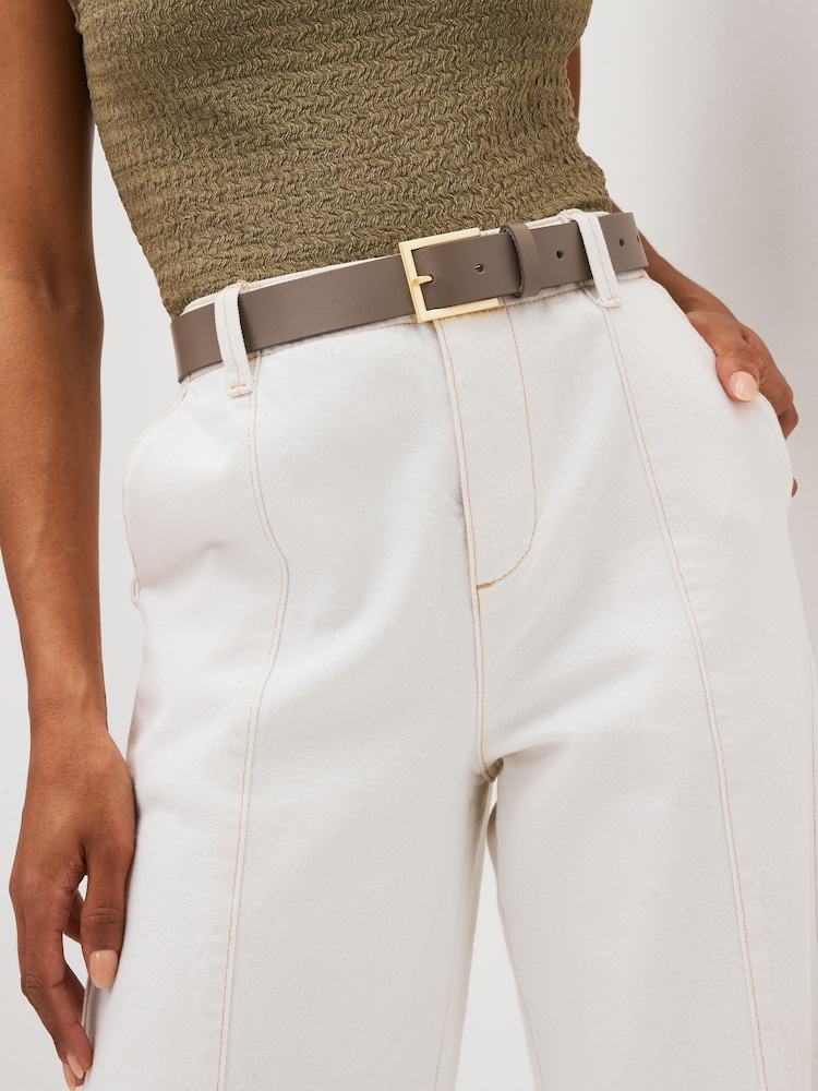 Nerzbraun - Gürtel für Jeans aus Leder - Bild 1 von 4 Nerzbraun - Gürtel für Jeans aus Leder - Bild 1 von 4