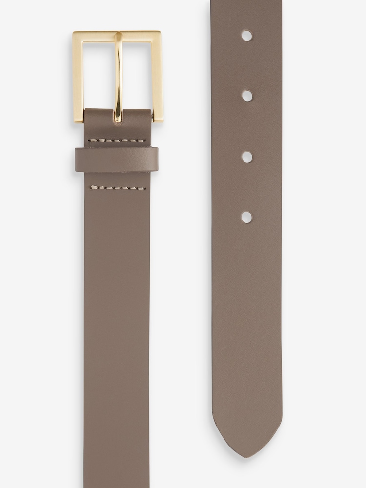 Mink Brown Leather Jeans Belt - Image 4 of 4