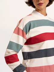 Brakeburn Black Rockford Striped Drop Shoulder Crew Neck Sweatshirt - Image 4 of 6