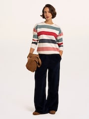 Brakeburn Black Rockford Striped Drop Shoulder Crew Neck Sweatshirt - Image 5 of 6