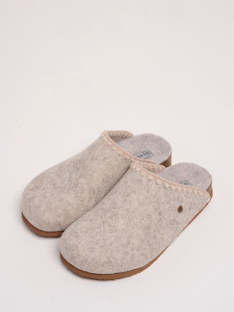 Brakeburn Cream Knightwood Slippers - Image 2 of 5 Brakeburn Cream Knightwood Slippers - Image 2 of 5