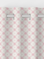Laura Ashley Coral Pink Wickerwork Made to Measure 100% Cotton Curtains - Image 7 of 9