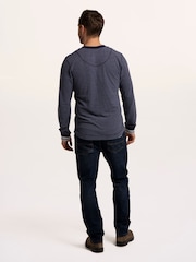 Brakeburn Rock Stripete Teksturert Henley T-skjorte - Bilde 2 av 6